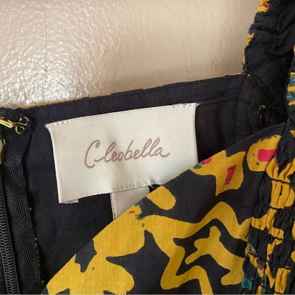 Cleobella Solange midi dress Matisse print black yellow cotton Revolve As Is - Picture 10 of 16